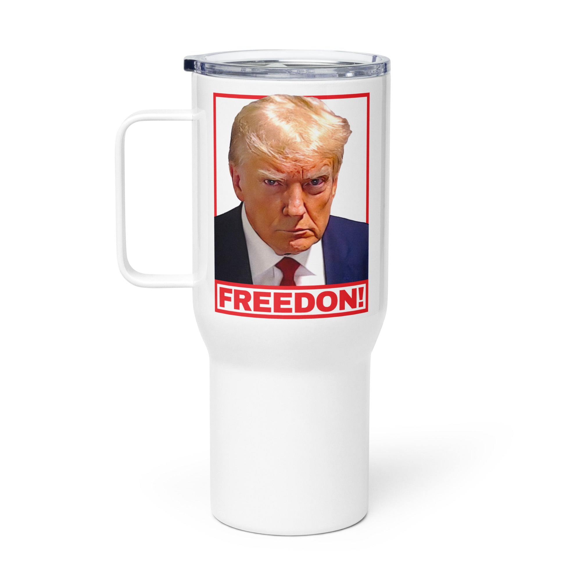 FREEDON Trump Mugshot Travel mug With Handle