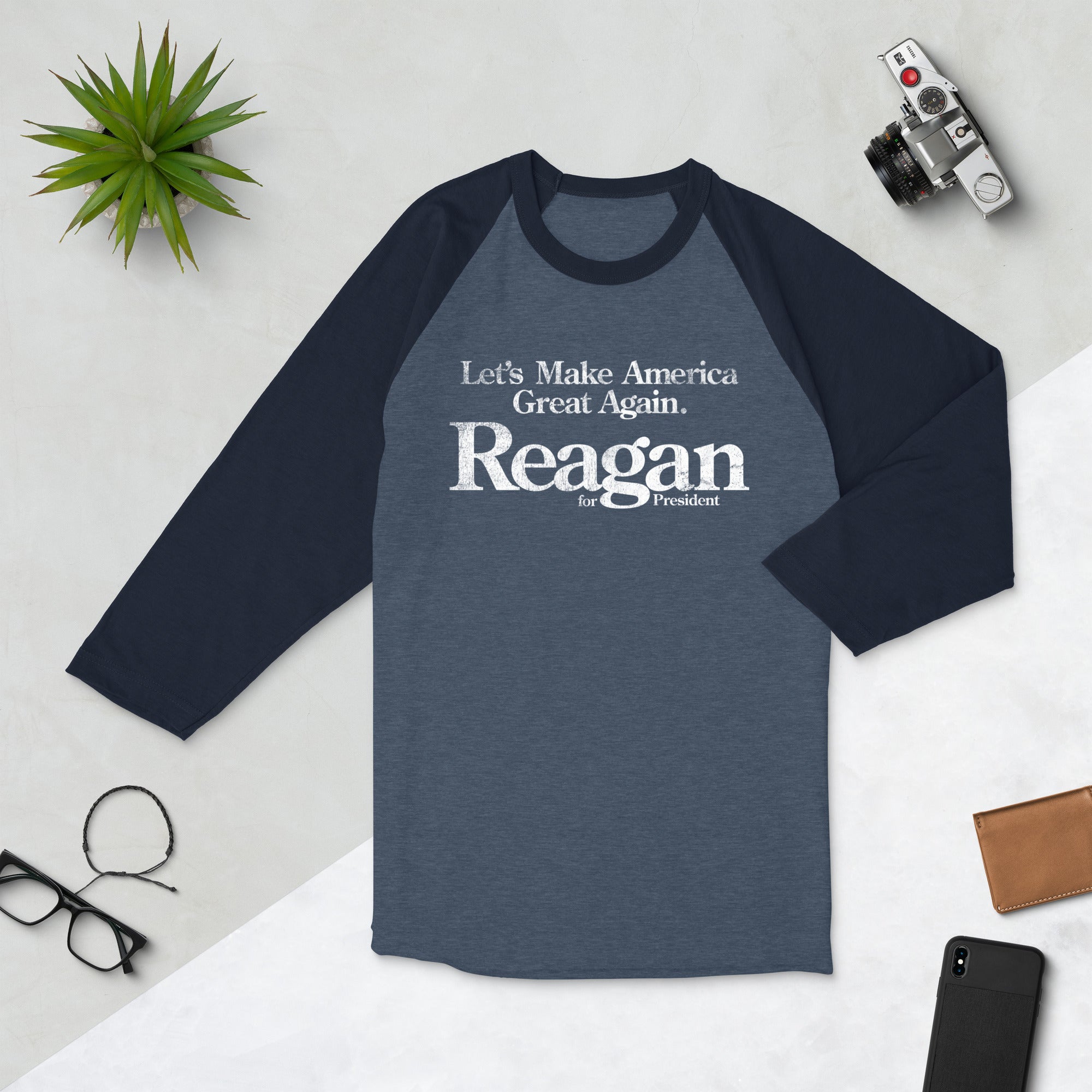 Reagan 1980 3/4 Sleeve Raglan Shirt