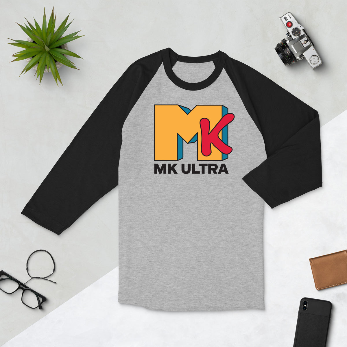 MK Ultra 3/4 Sleeve Raglan