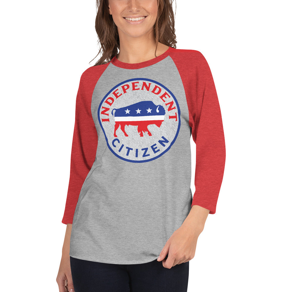 Independent Citizen Bison 3/4 Sleeve Raglan Shirt