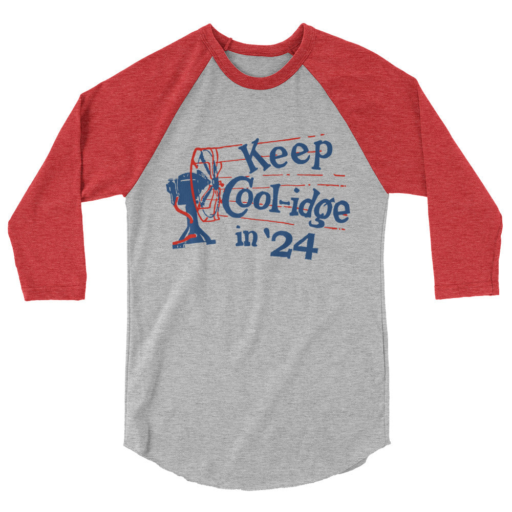 Keep Coolidge Vintage Calvin Coolidge 3/4 Sleeve Raglan Shirt