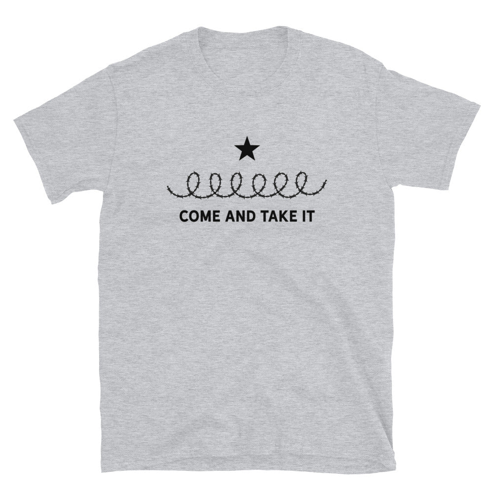 Come and Take It Barbed Wire Lone Star Rebellion T-Shirt - Liberty