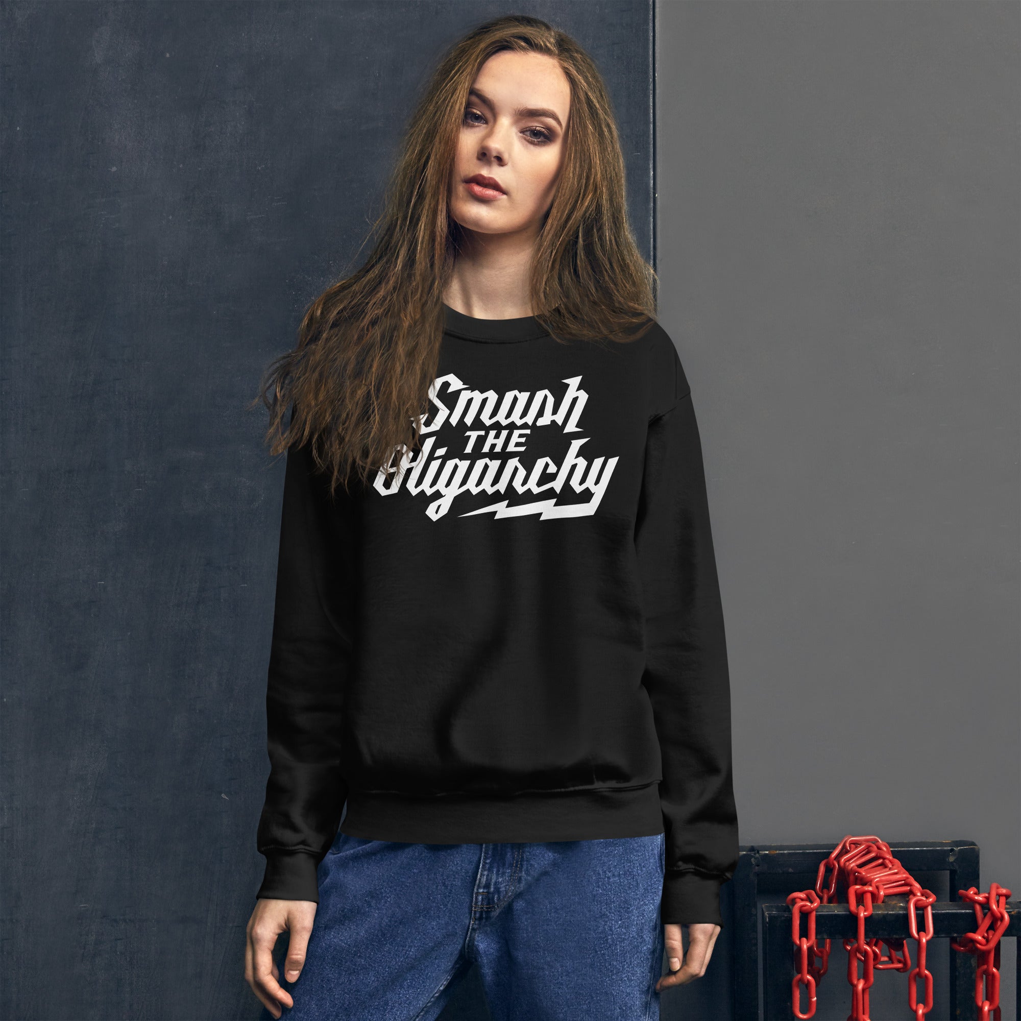 Smash the Oligarchy Crewneck Sweatshirt