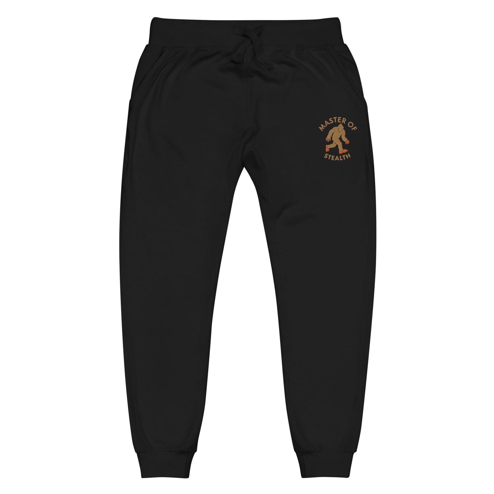 Master of Stealth Sasquatch Embroidered Fleece Sweatpants