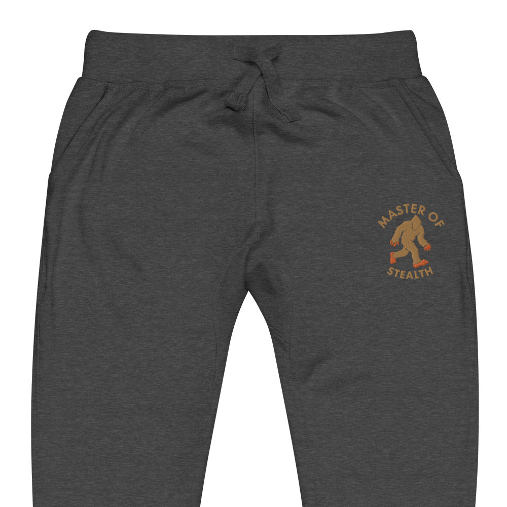 Master of Stealth Sasquatch Embroidered Fleece Sweatpants