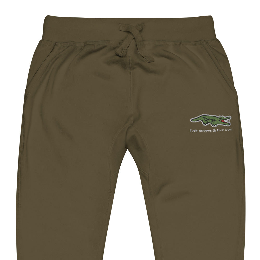 F Around and Find Out Aligator Fleece Sweatpants