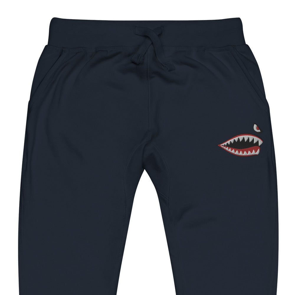 Sharkmouth Embroidered Fleece Sweatpants