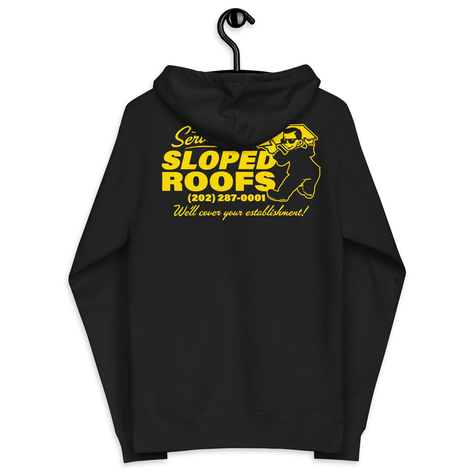 Secret Service Sloped Roofs Fleece Zip Up Hoodie