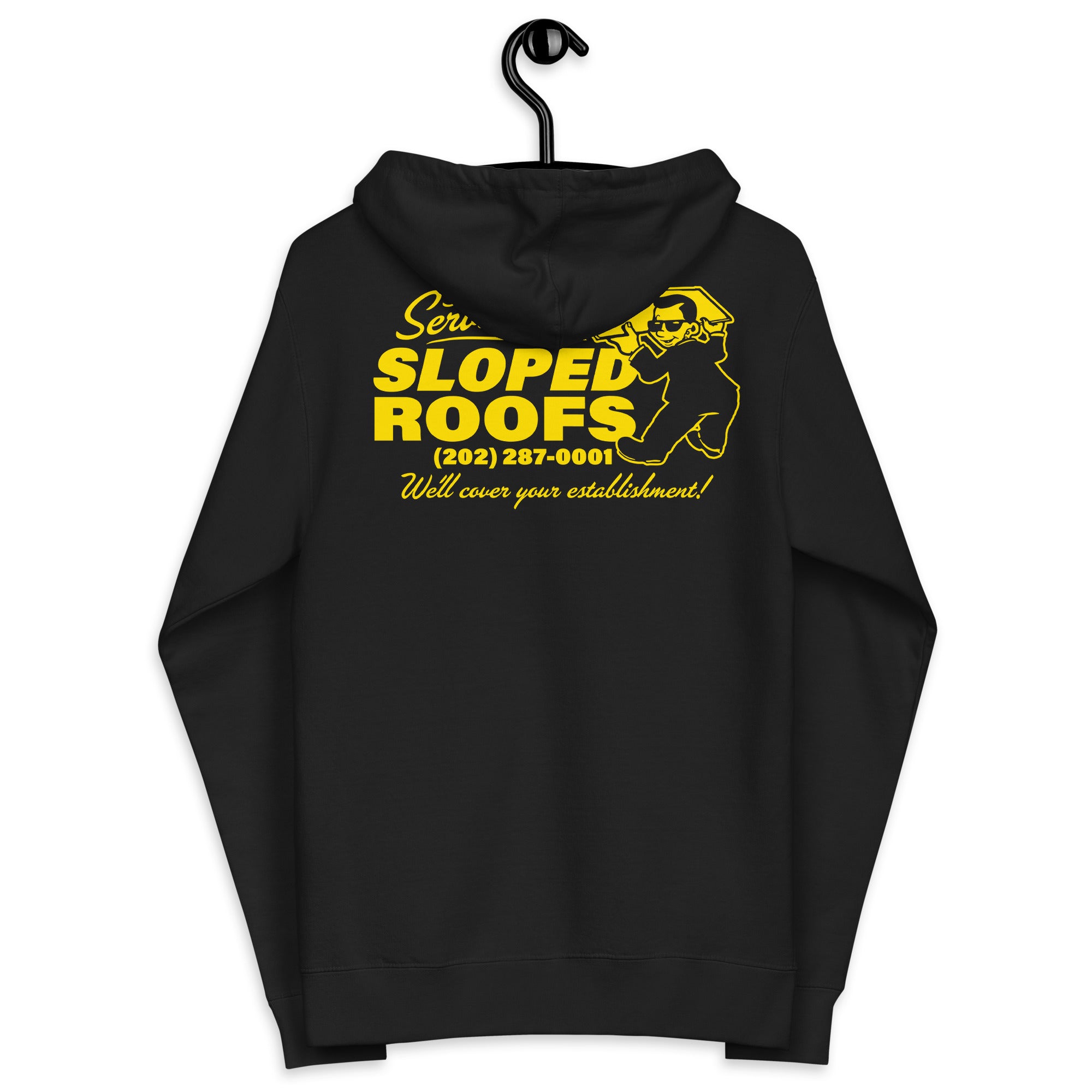 Secret Service Sloped Roofs Fleece Zip Up Hoodie