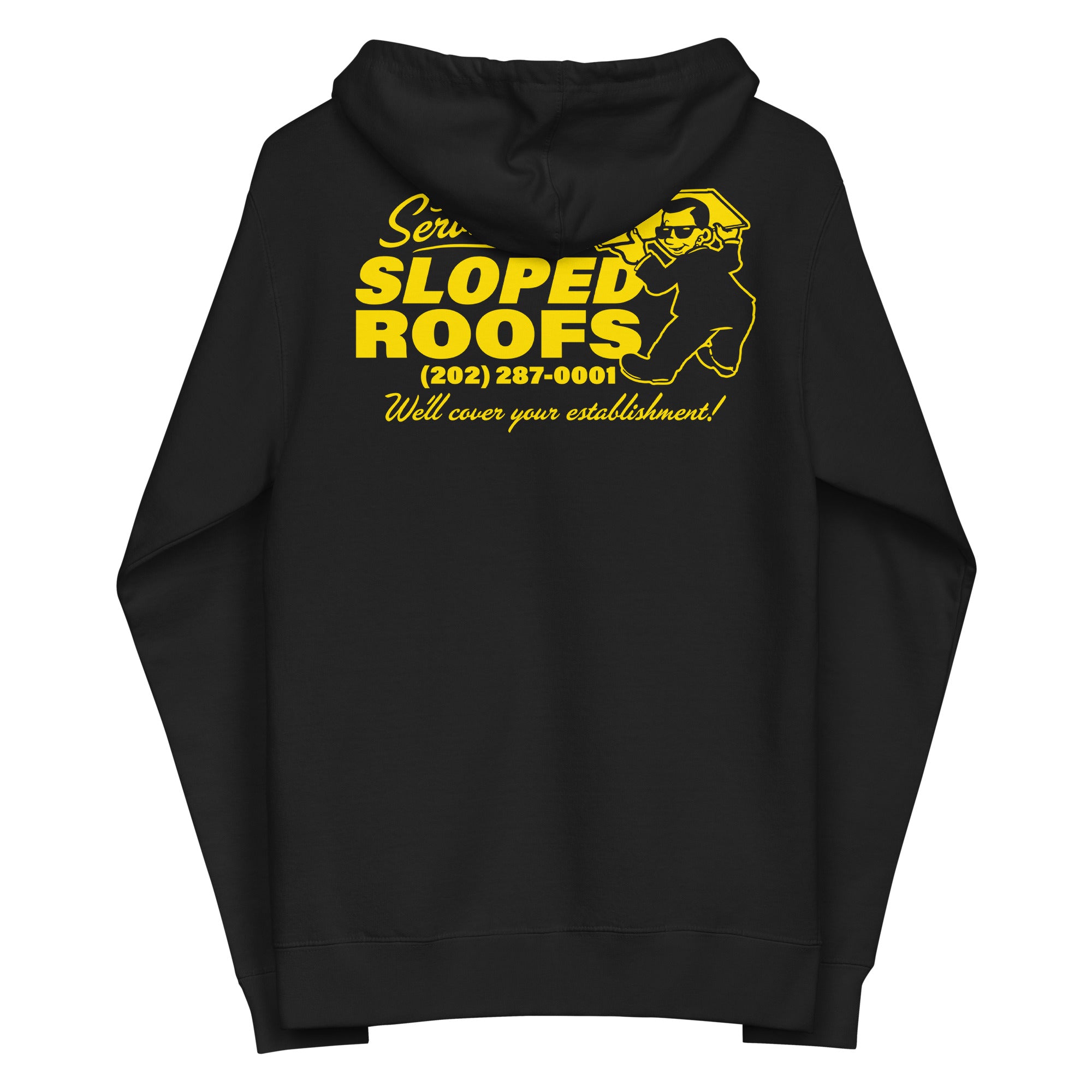 Secret Service Sloped Roofs Fleece Zip Up Hoodie