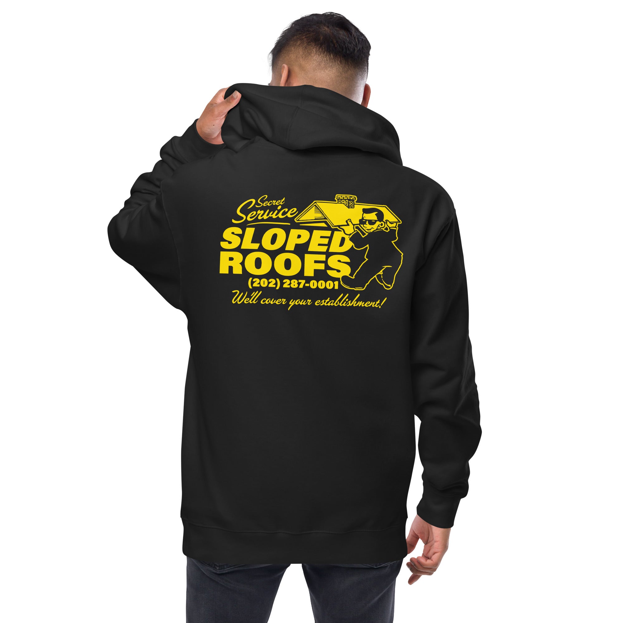 Secret Service Sloped Roofs Fleece Zip Up Hoodie