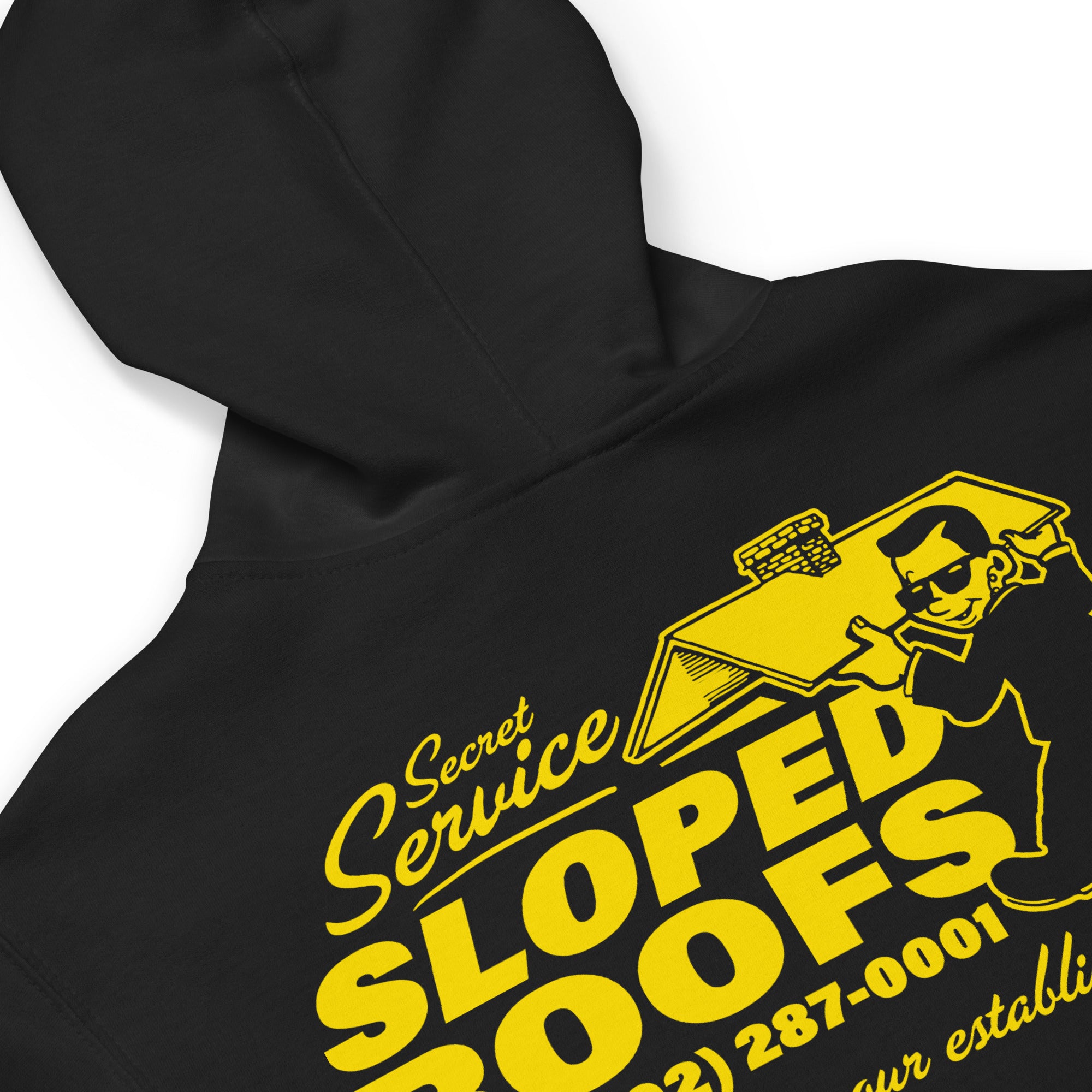 Secret Service Sloped Roofs Fleece Zip Up Hoodie