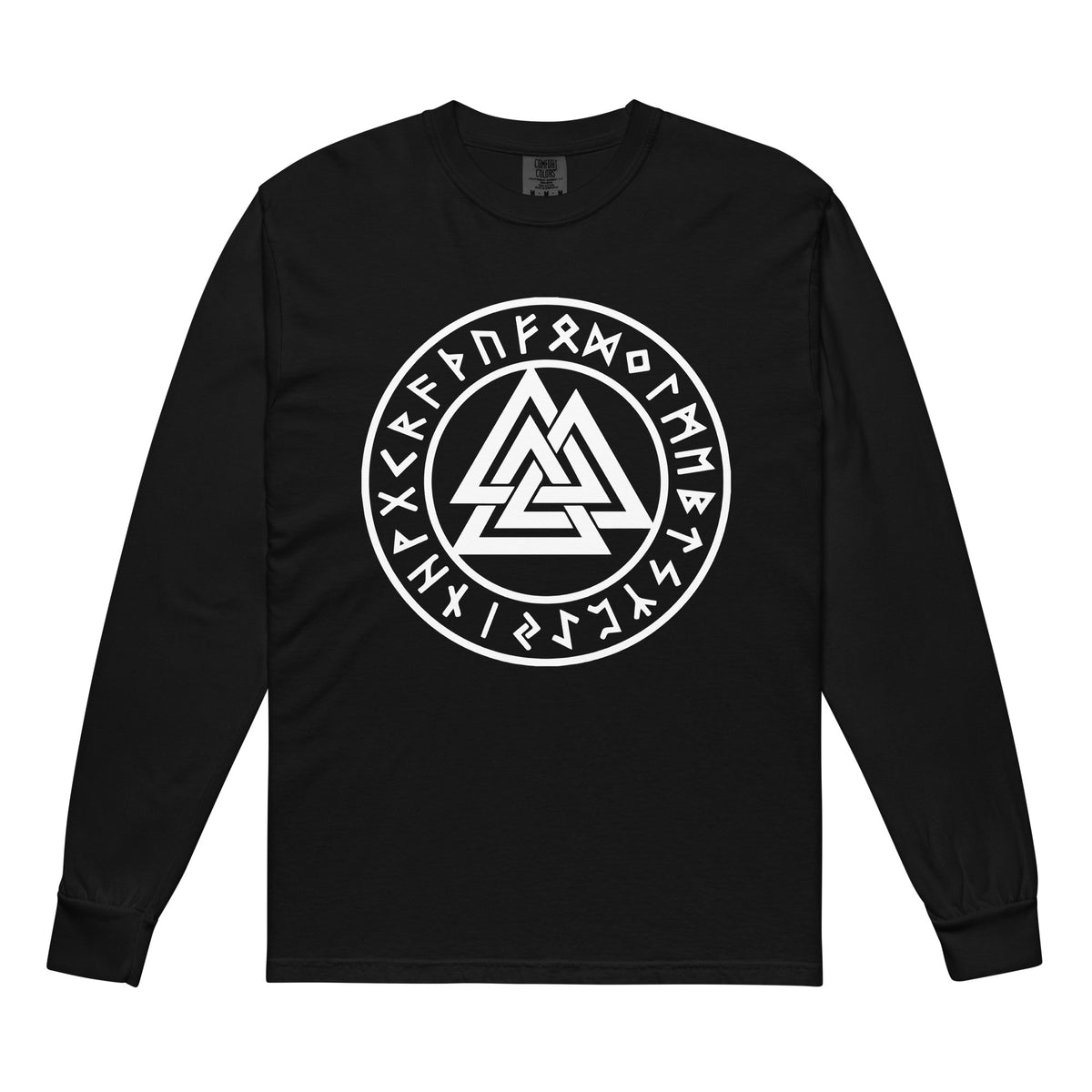 Valknut Garment-dyed heavyweight long-sleeve shirt