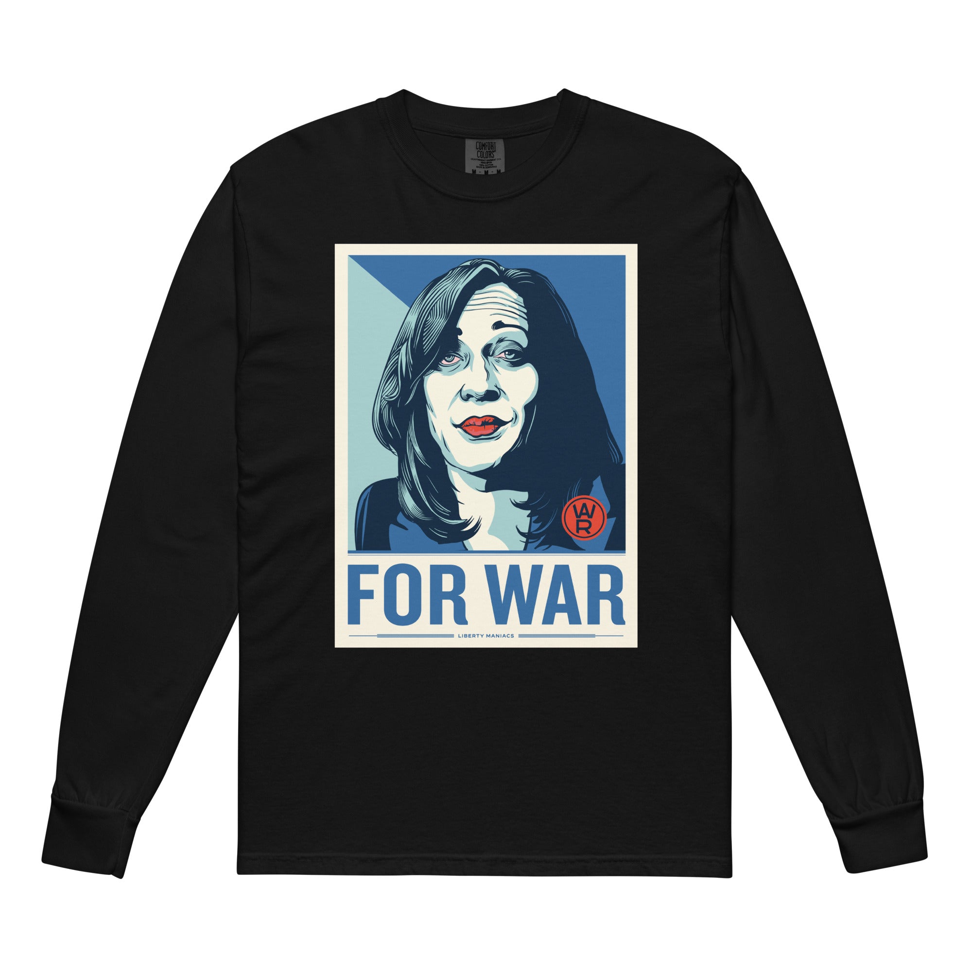 Kamala Harris For War Garment-dyed Heavyweight Long-sleeve Shirt