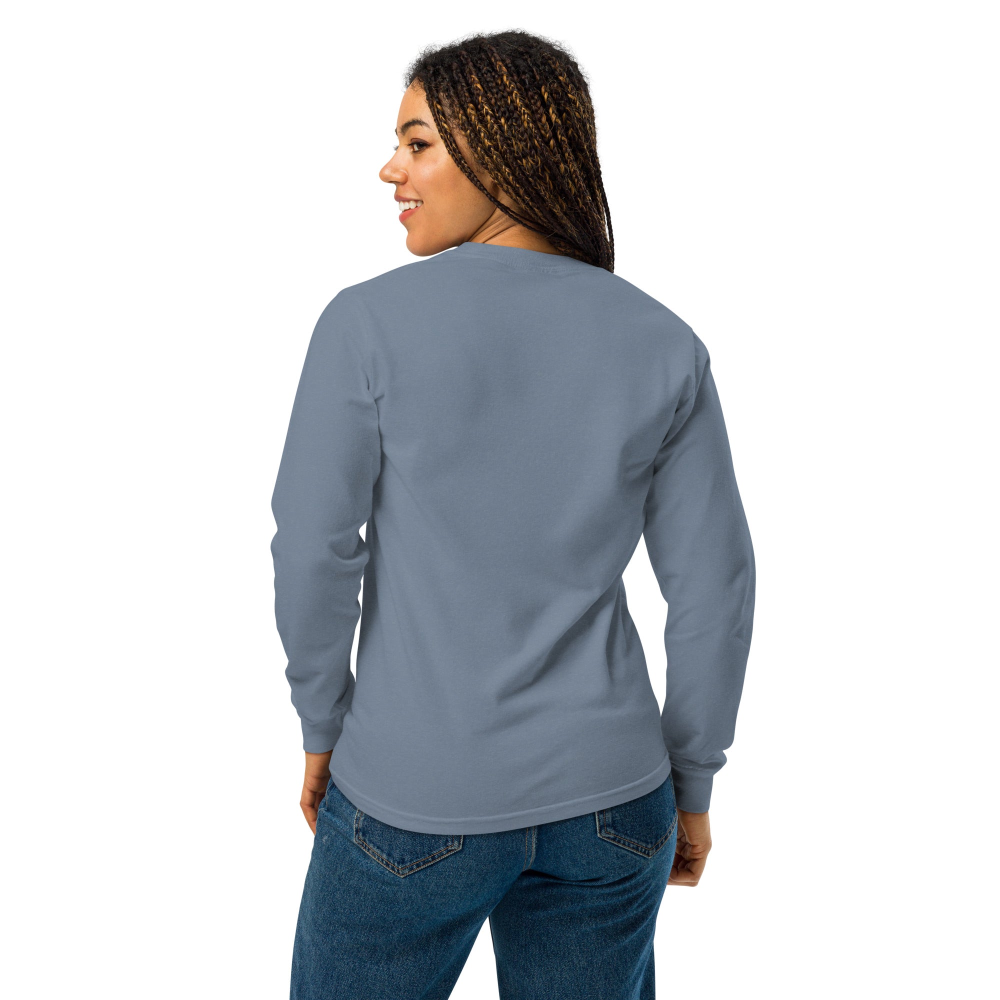 Kamala Harris For War Garment-dyed Heavyweight Long-sleeve Shirt