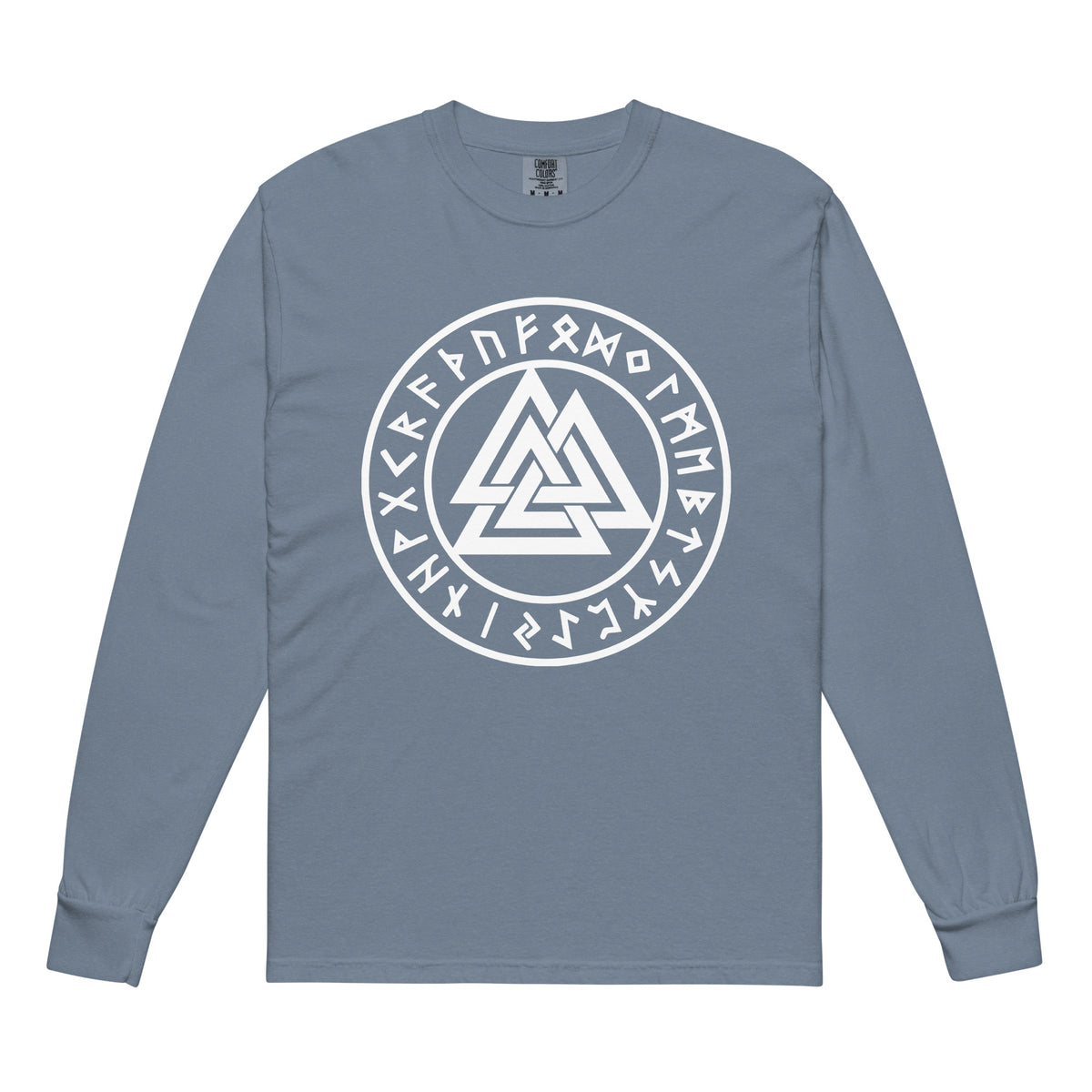 Valknut Garment-dyed heavyweight long-sleeve shirt