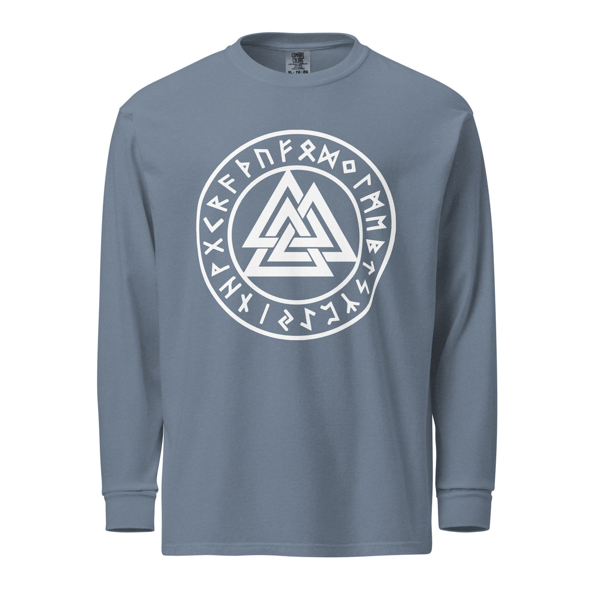 Valknut Garment-dyed heavyweight long-sleeve shirt