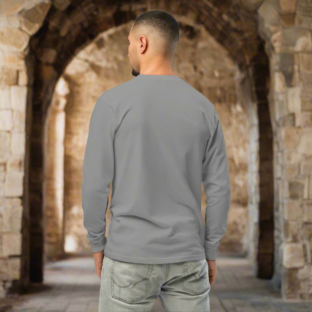 Jerusalem Cross Garment-dyed Heavyweight Long-sleeve Shirt