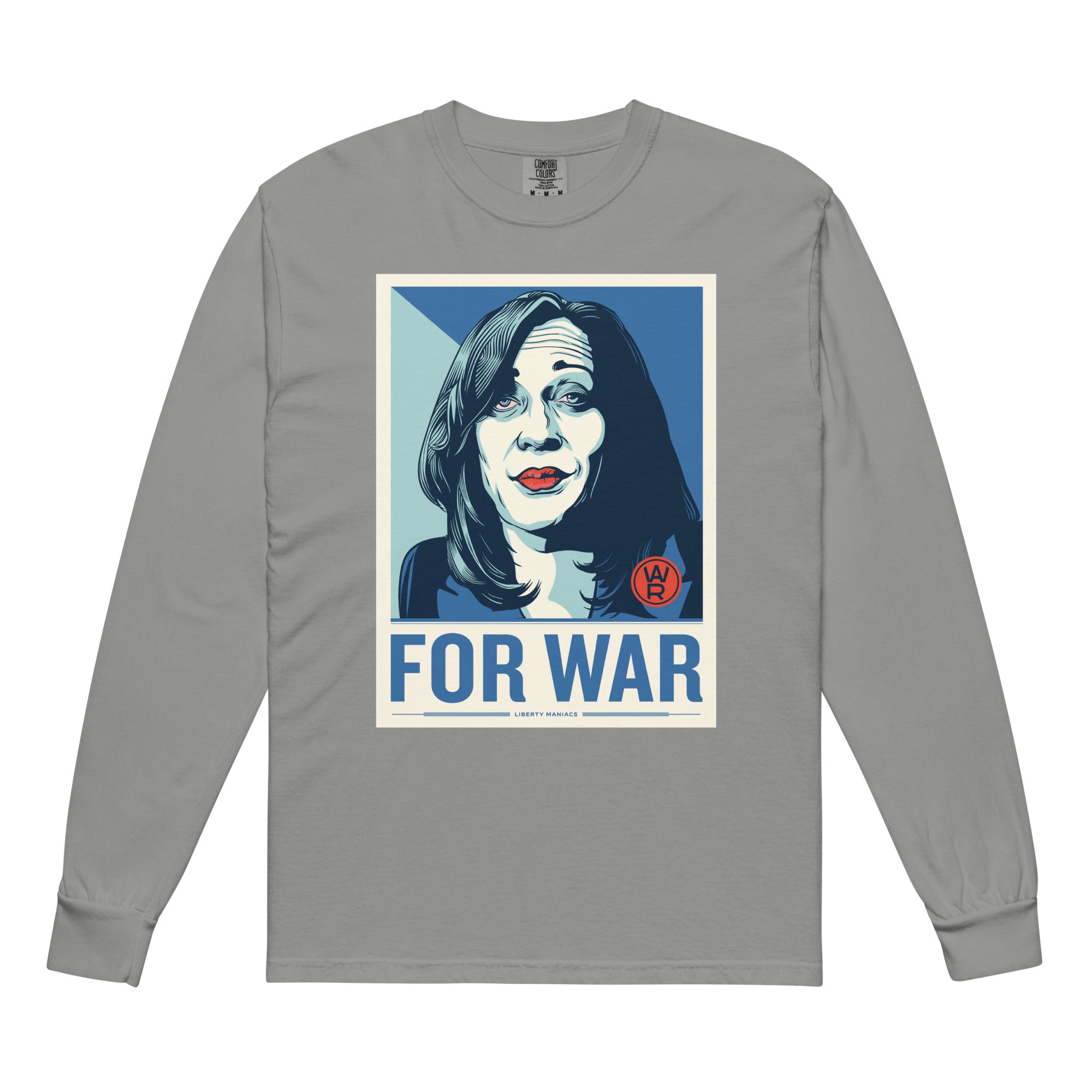 Kamala Harris For War Garment-dyed Heavyweight Long-sleeve Shirt