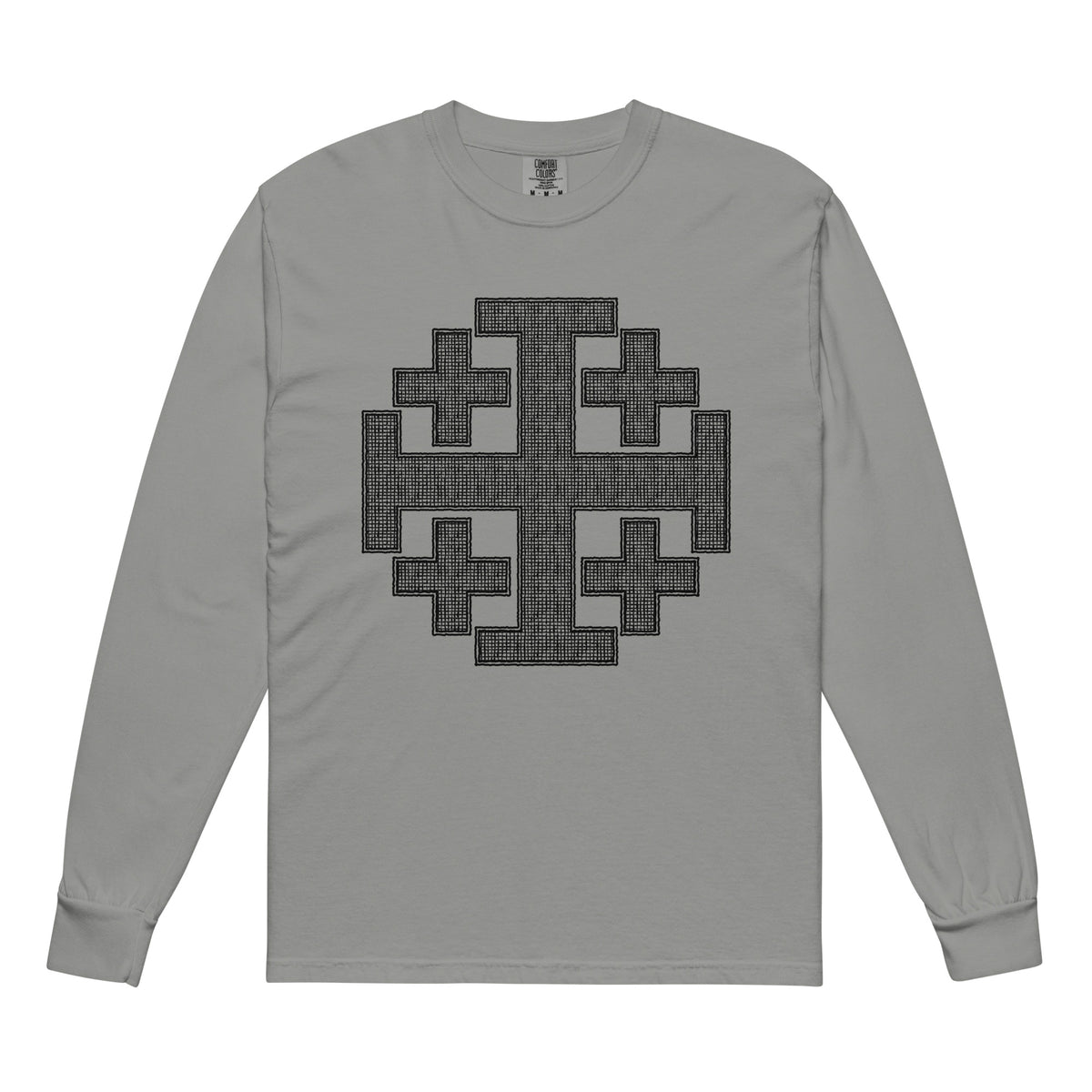 Jerusalem Cross Garment-dyed Heavyweight Long-sleeve Shirt