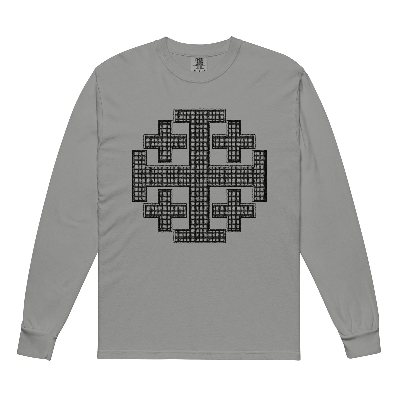 Jerusalem Cross Garment-dyed Heavyweight Long-sleeve Shirt