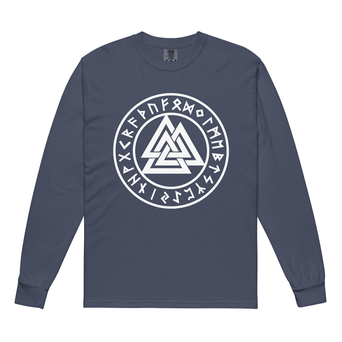 Valknut Garment-dyed heavyweight long-sleeve shirt