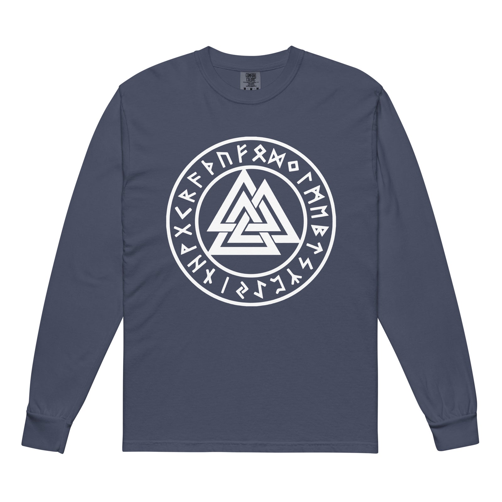 Valknut Garment-dyed heavyweight long-sleeve shirt