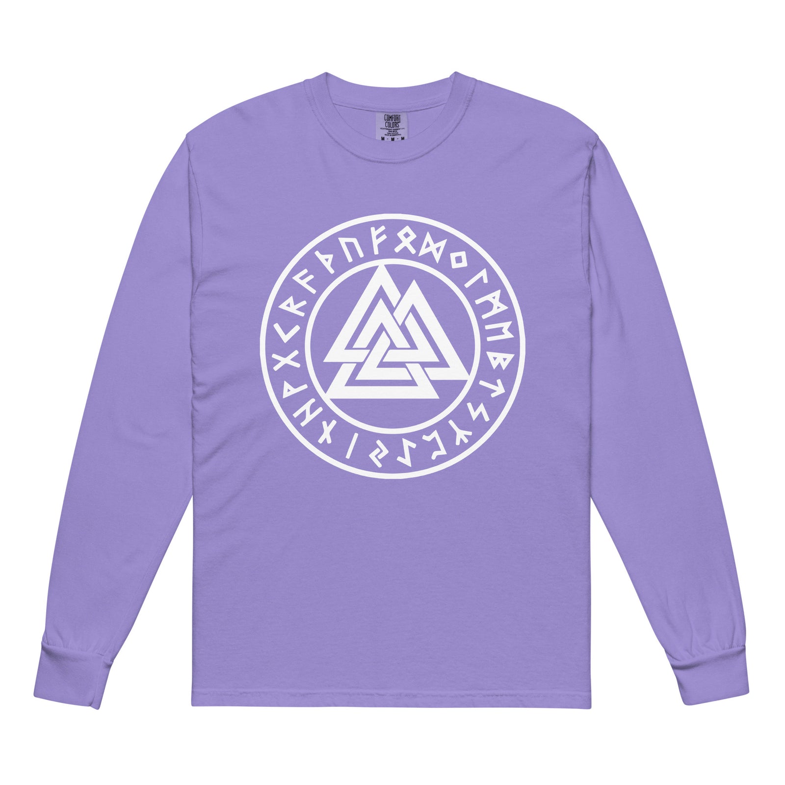 Valknut Garment-dyed heavyweight long-sleeve shirt