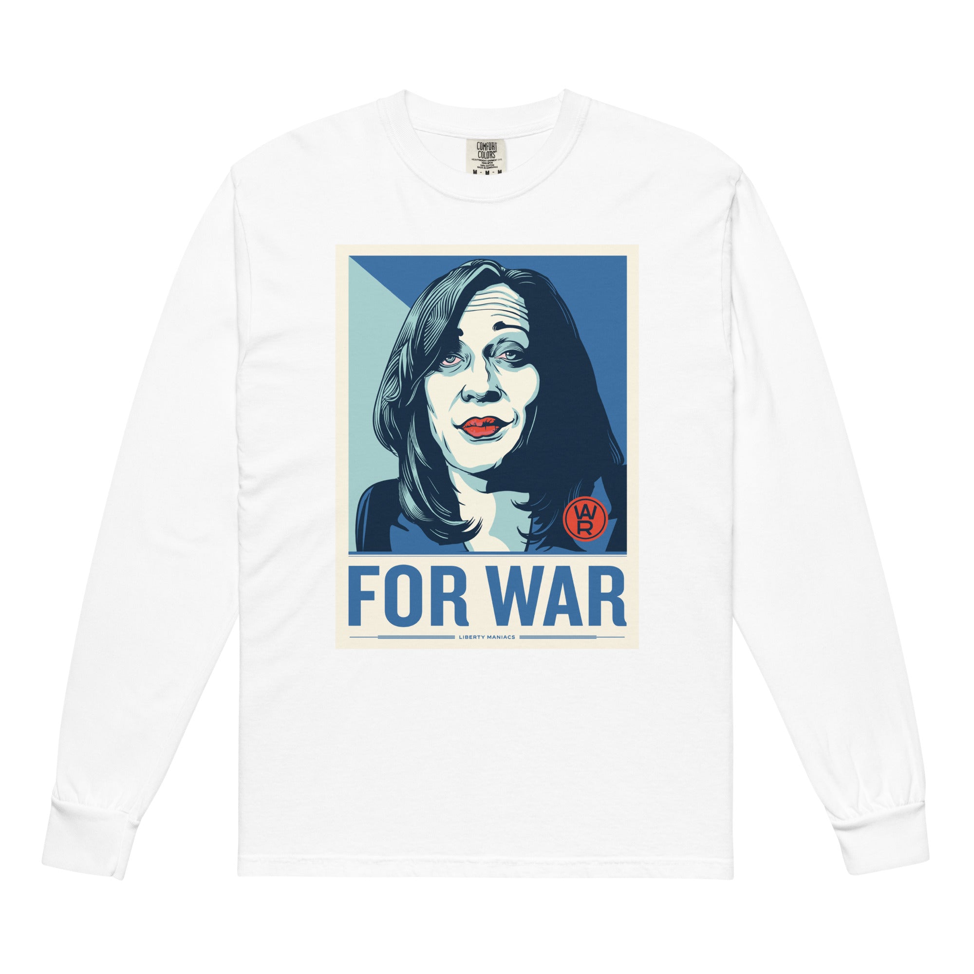 Kamala Harris For War Garment-dyed Heavyweight Long-sleeve Shirt