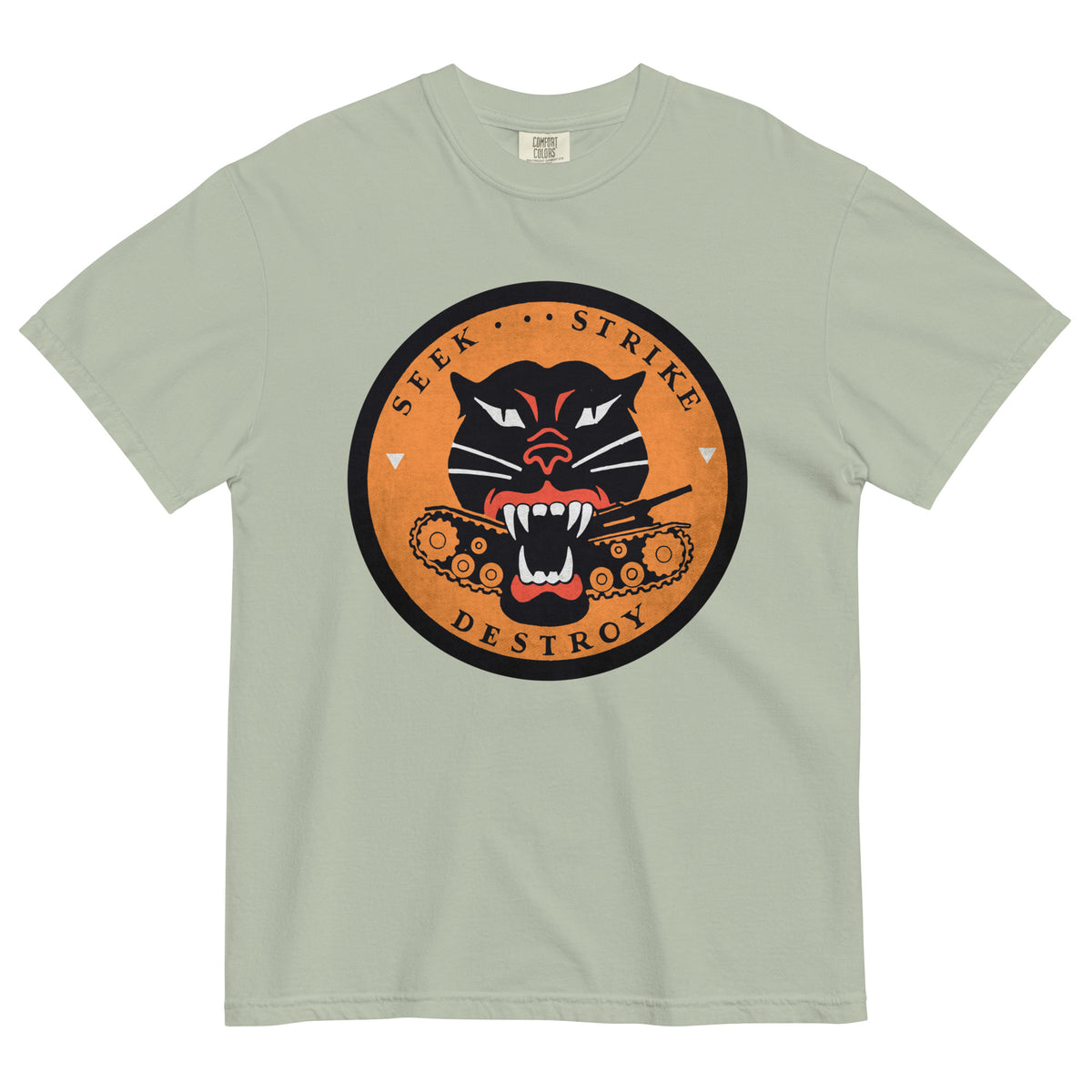 Seek Strike Destroy WW2 Tank Destroyer Graphic Garment-dyed Heavyweight Shirt