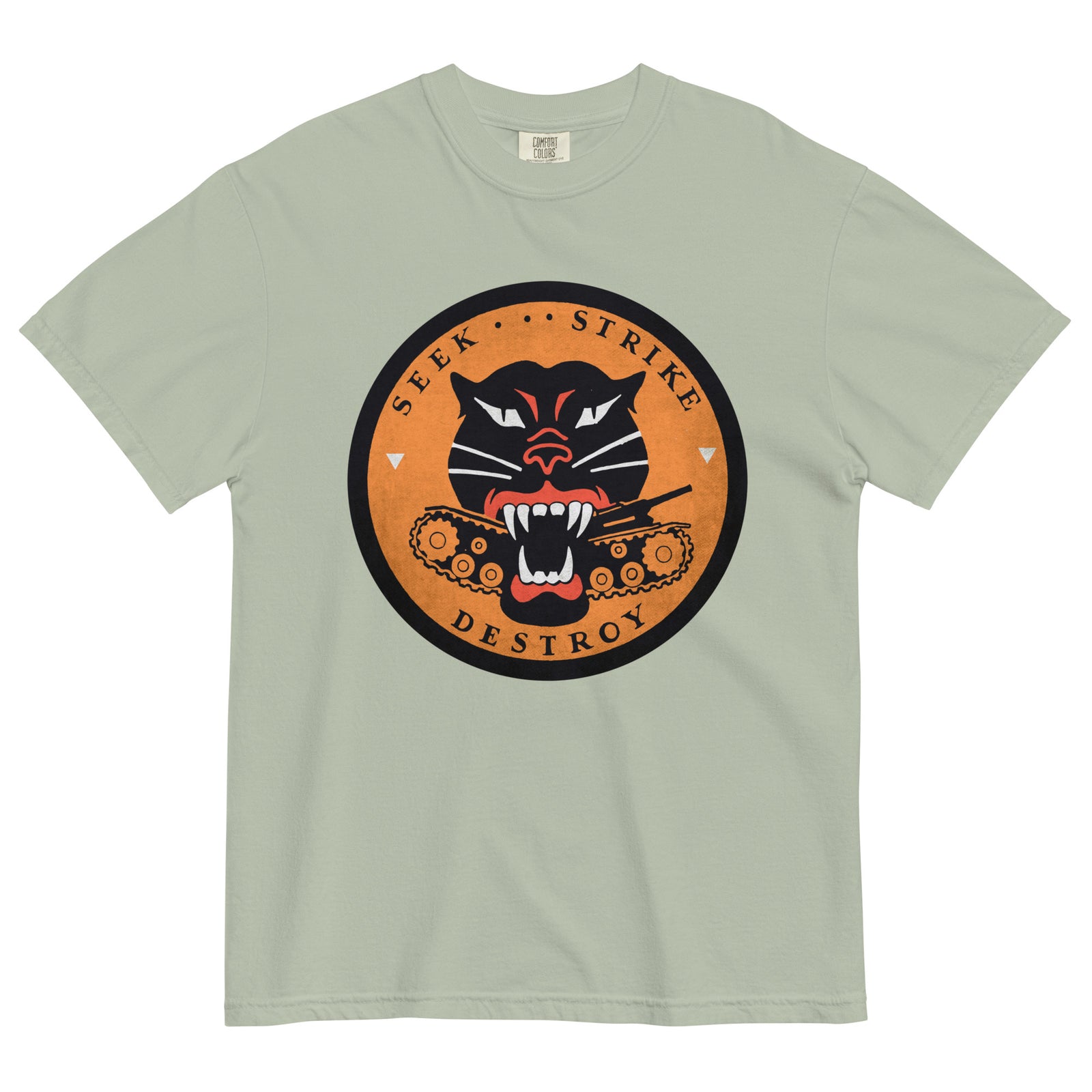 Seek Strike Destroy WW2 Tank Destroyer Graphic Garment-dyed Heavyweight Shirt