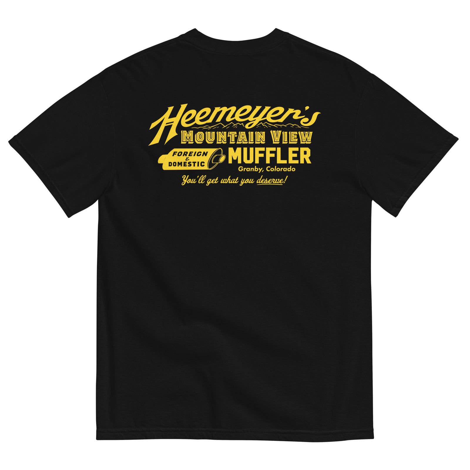 Heemeyer's Mountain View Muffler Heavyweight T-shirt