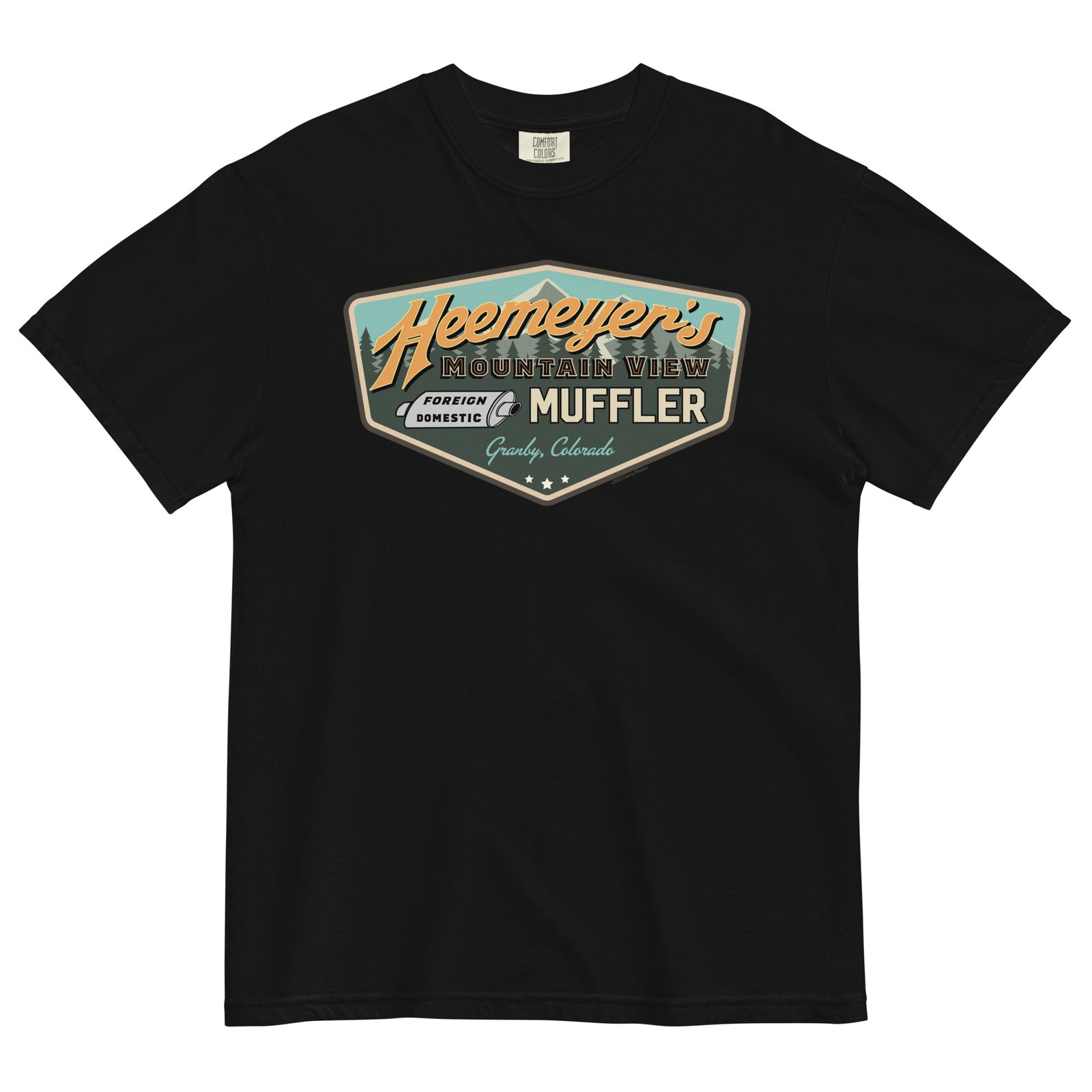 Heemeyer's Mountain View Muffler Garment-Dyed Heavyweight T-Shirt