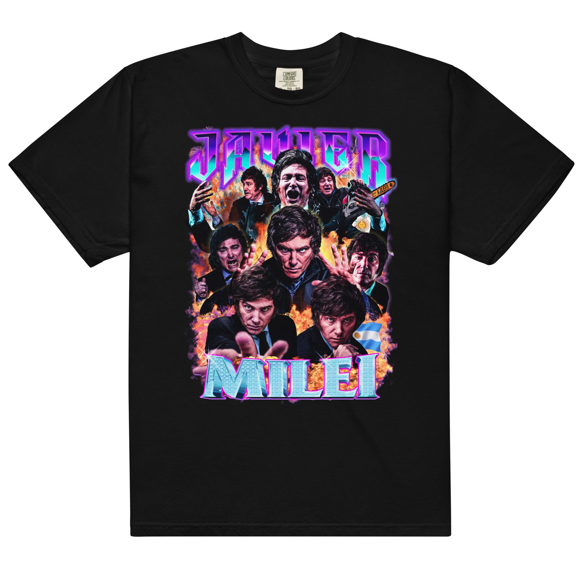Javier Milei 90s Bootleg Heavyweight T-Shirt