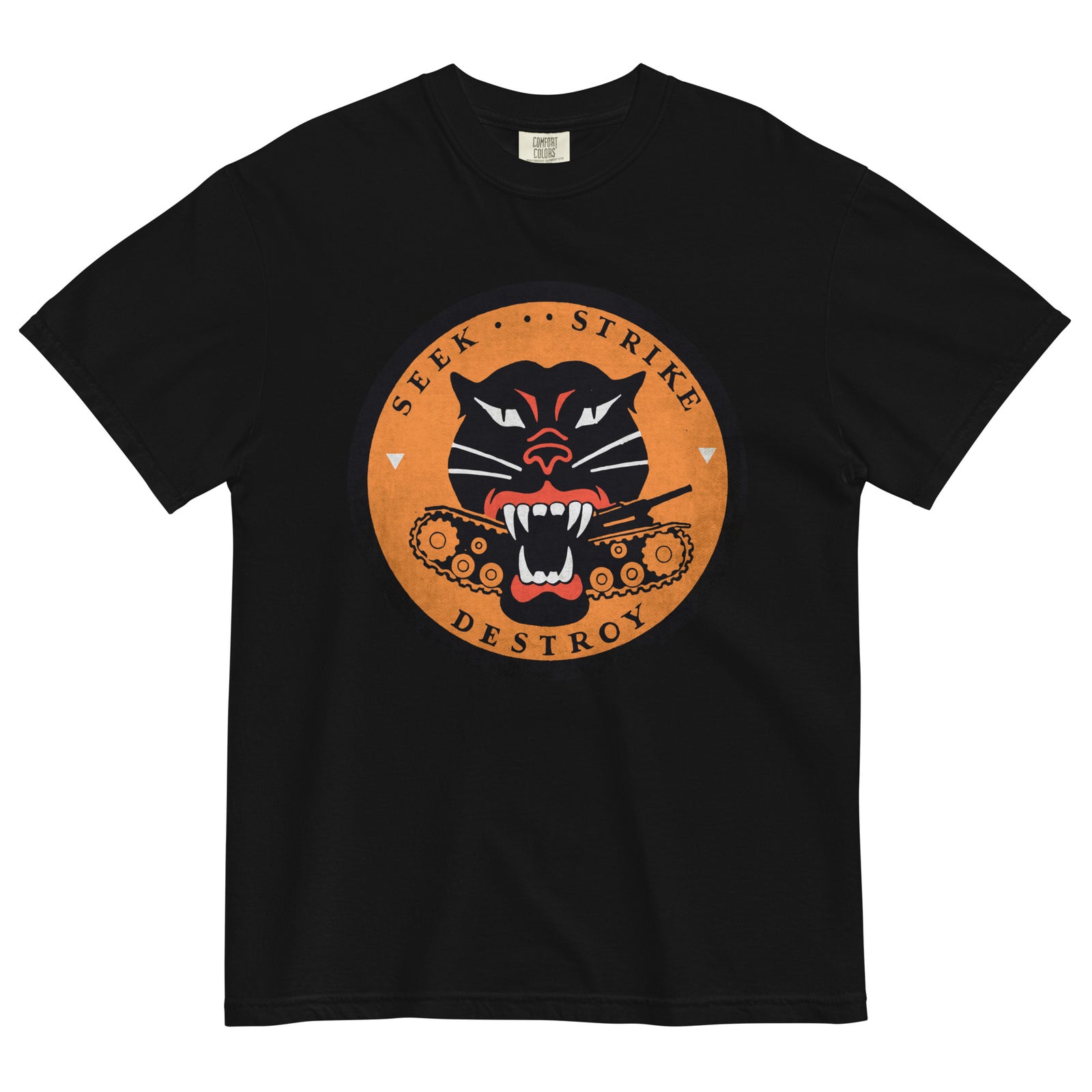 Seek Strike Destroy WW2 Tank Destroyer Graphic Garment-dyed Heavyweight Shirt