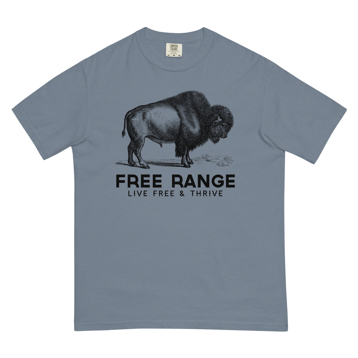 Free Range Live Free Garment-dyed Heavyweight T-Shirt