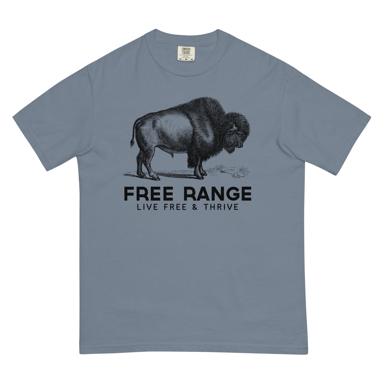 Free Range Live Free Garment-dyed Heavyweight T-Shirt