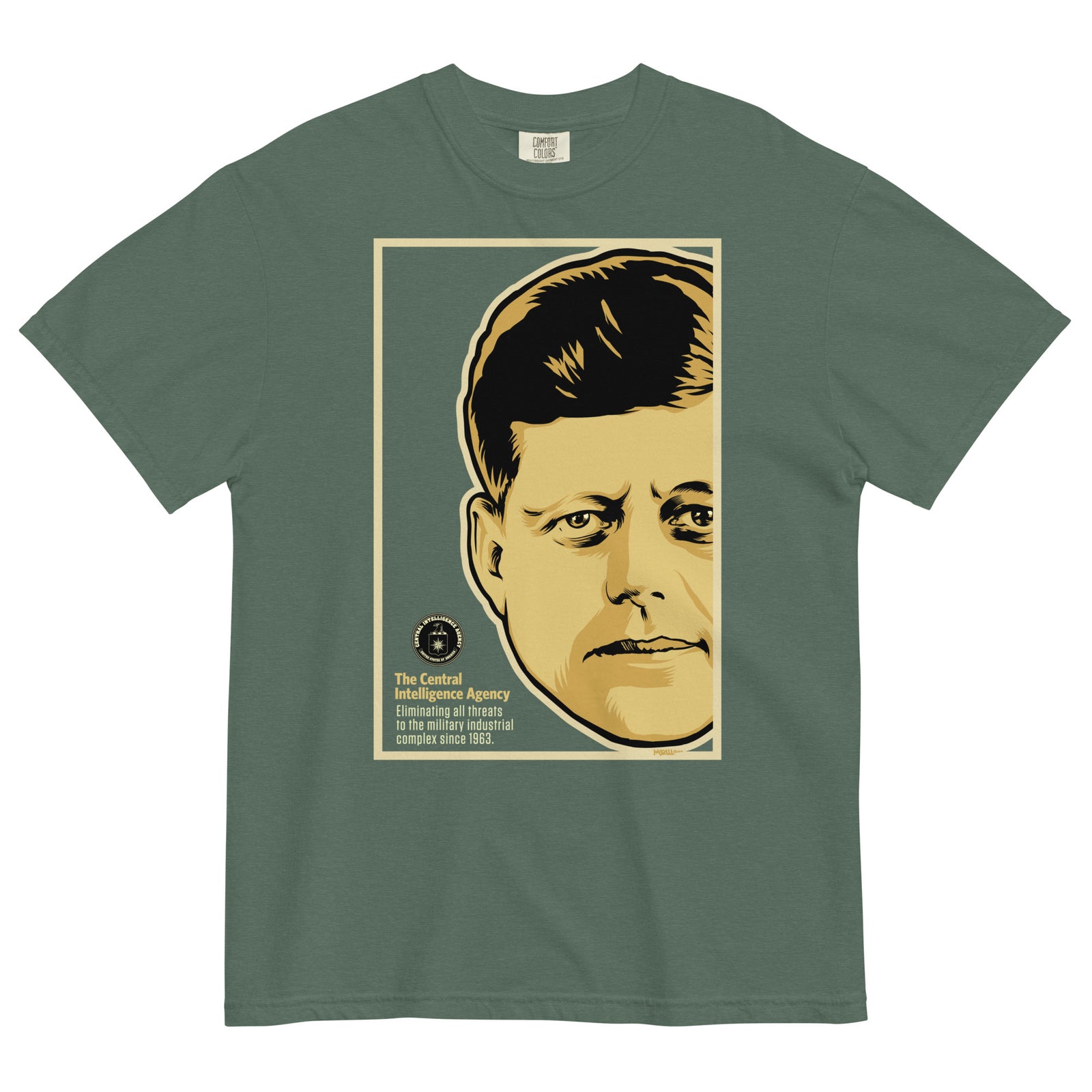 JFK CIA Garment-dyed Heavyweight T-shirt