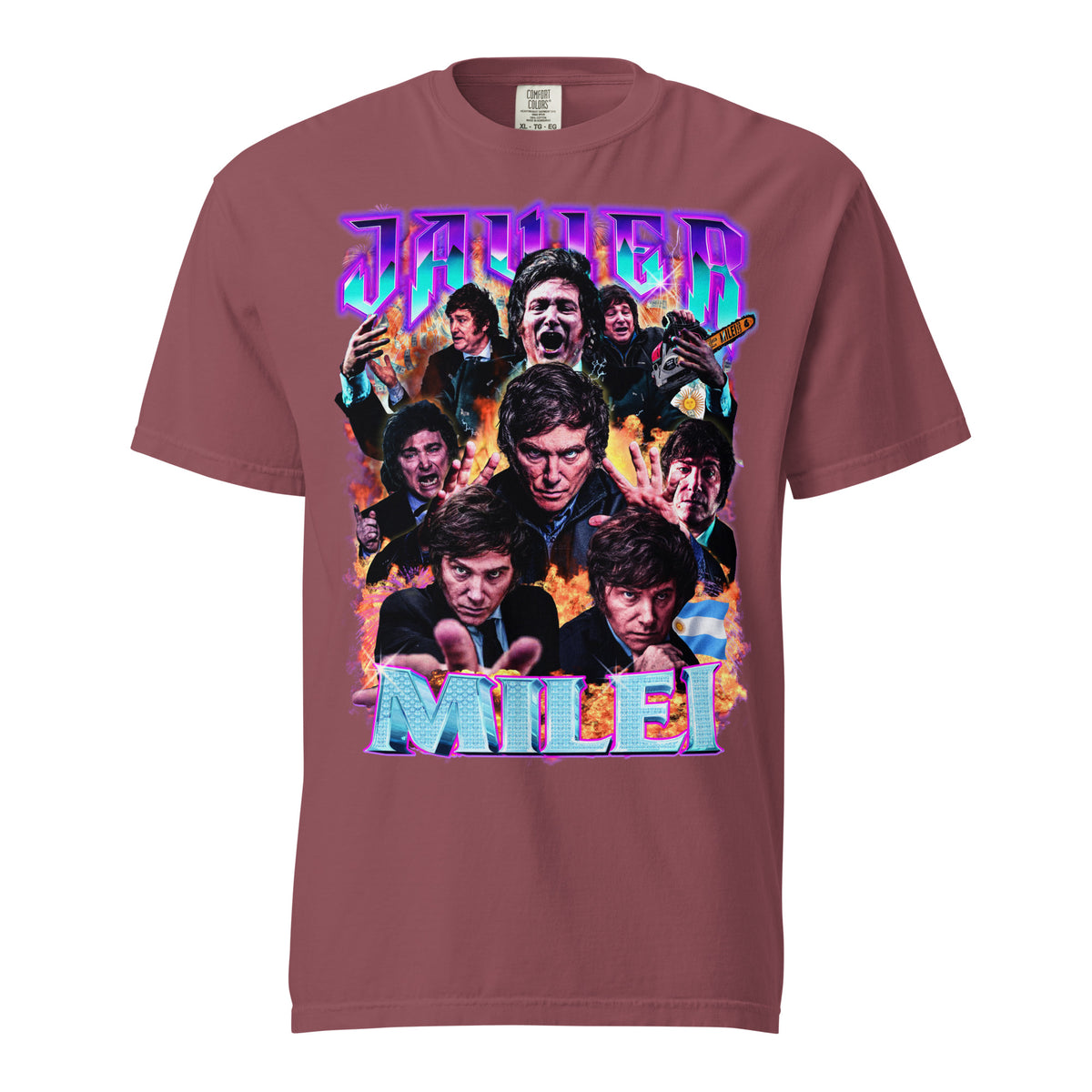 Javier Milei 90s Bootleg Heavyweight T-Shirt