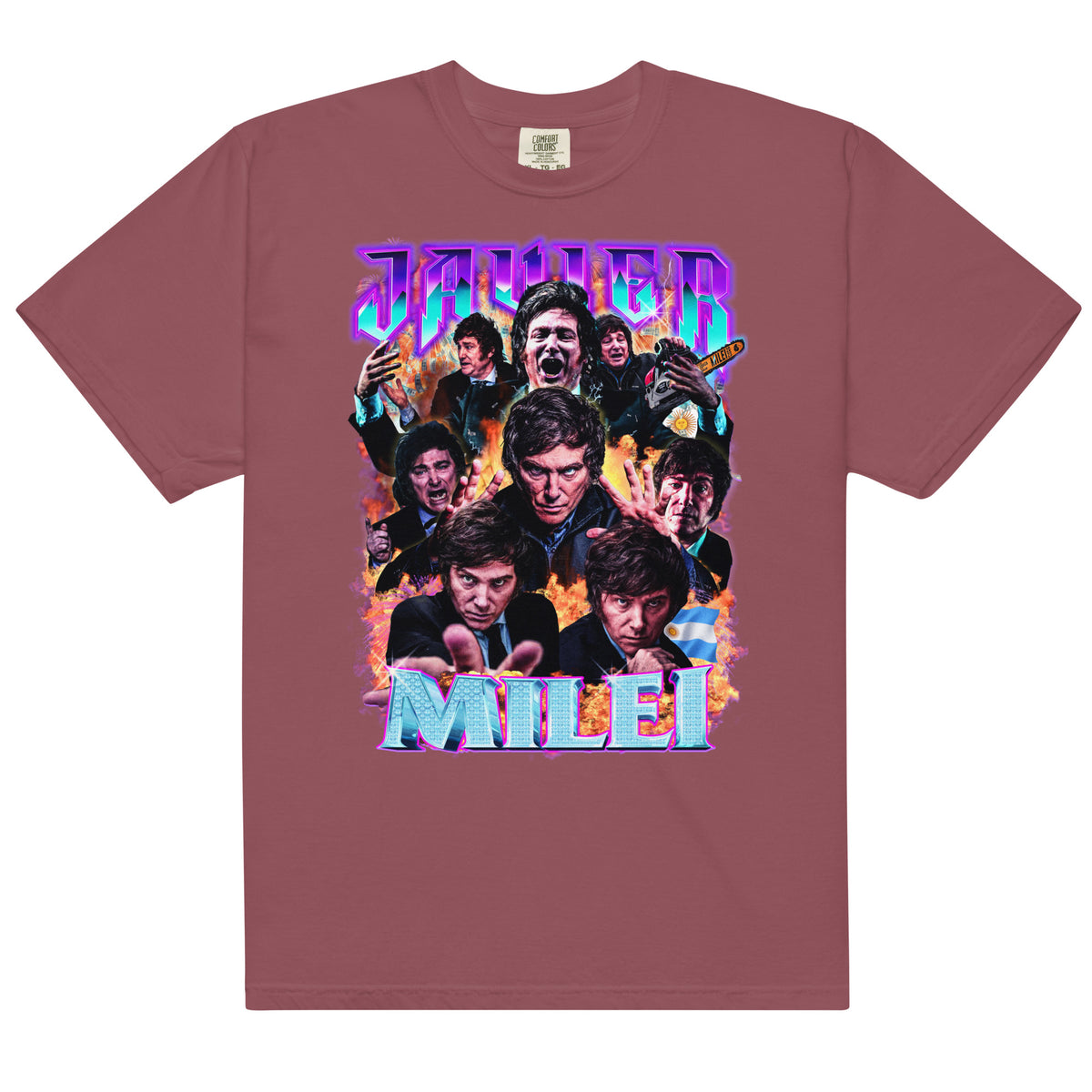 Javier Milei 90s Bootleg Heavyweight T-Shirt