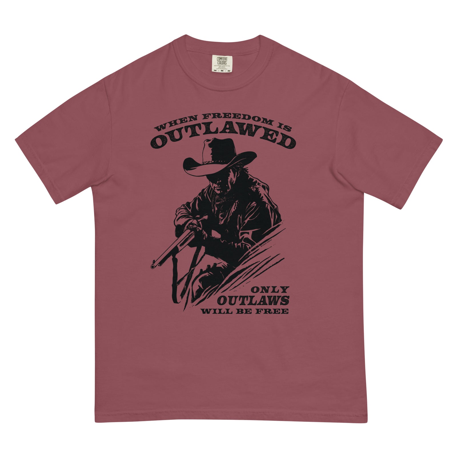 When Freedom is Outlawed Only Outlaws Will Be Free Heavyweight T-Shirt
