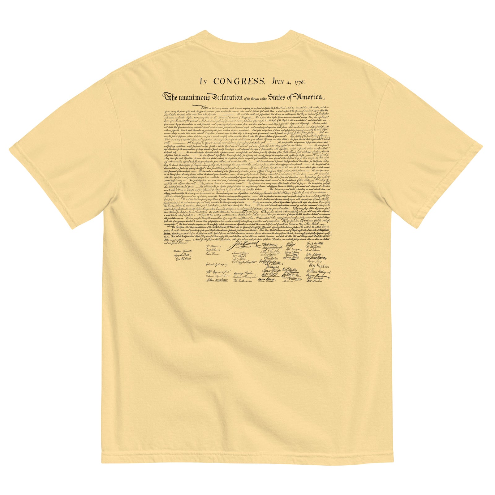 Declaration of Independence Garment-dyed Heavyweight T-Shirt