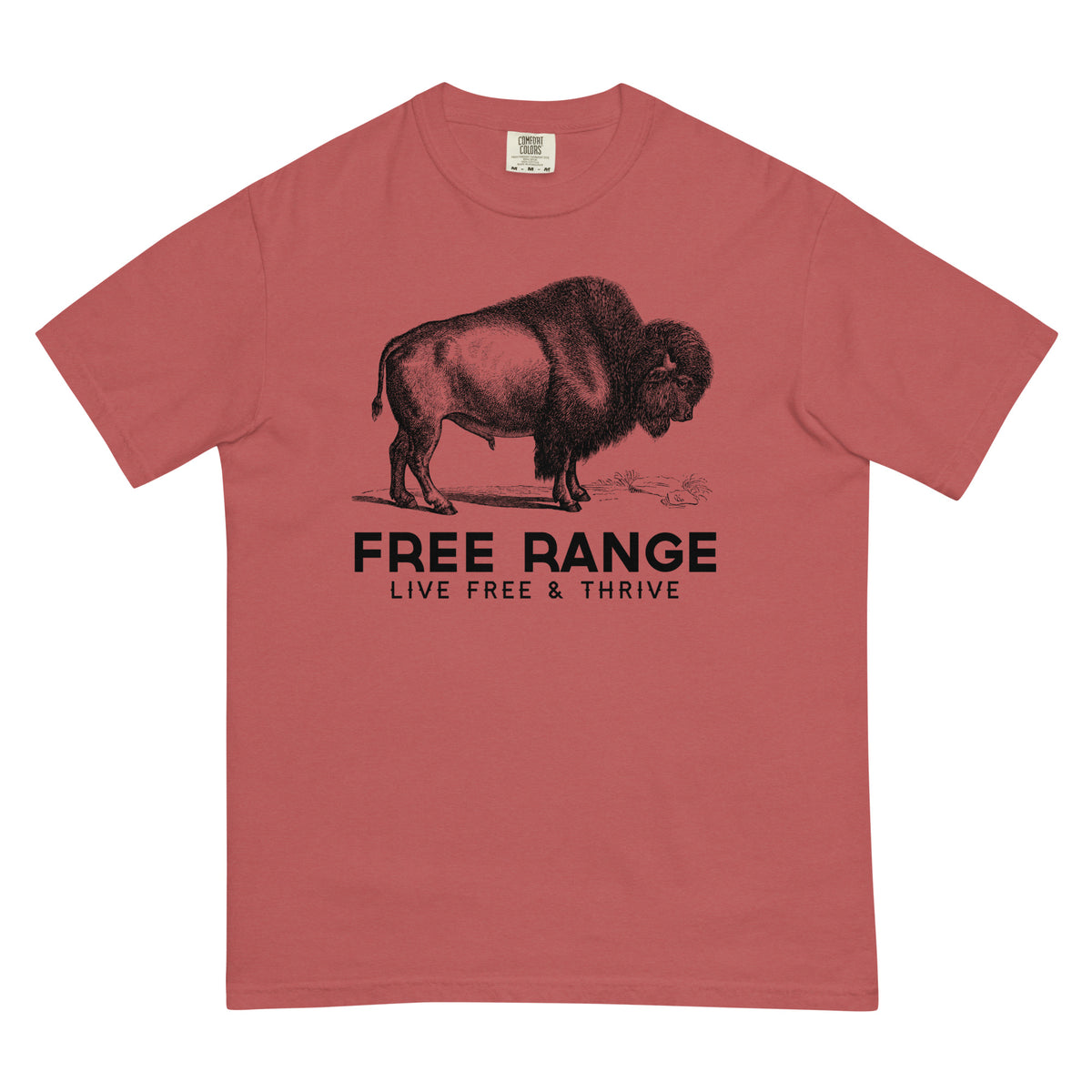 Free Range Live Free Garment-dyed Heavyweight T-Shirt