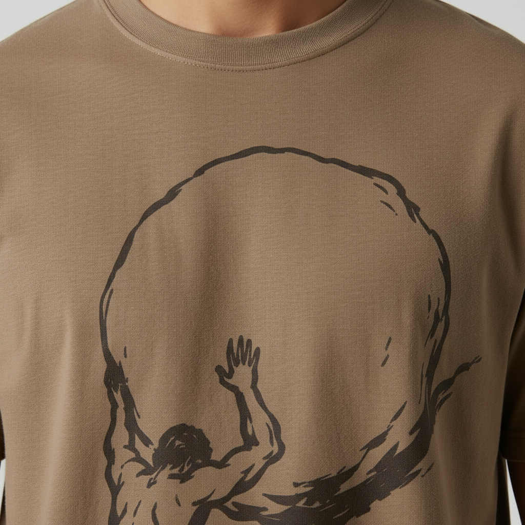 Sisyphus Garment-dyed Graphic T-Shirt