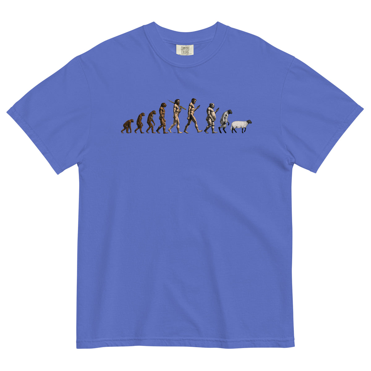 March of Devolution Sheeple Garment-dyed Heavyweight T-Shirt