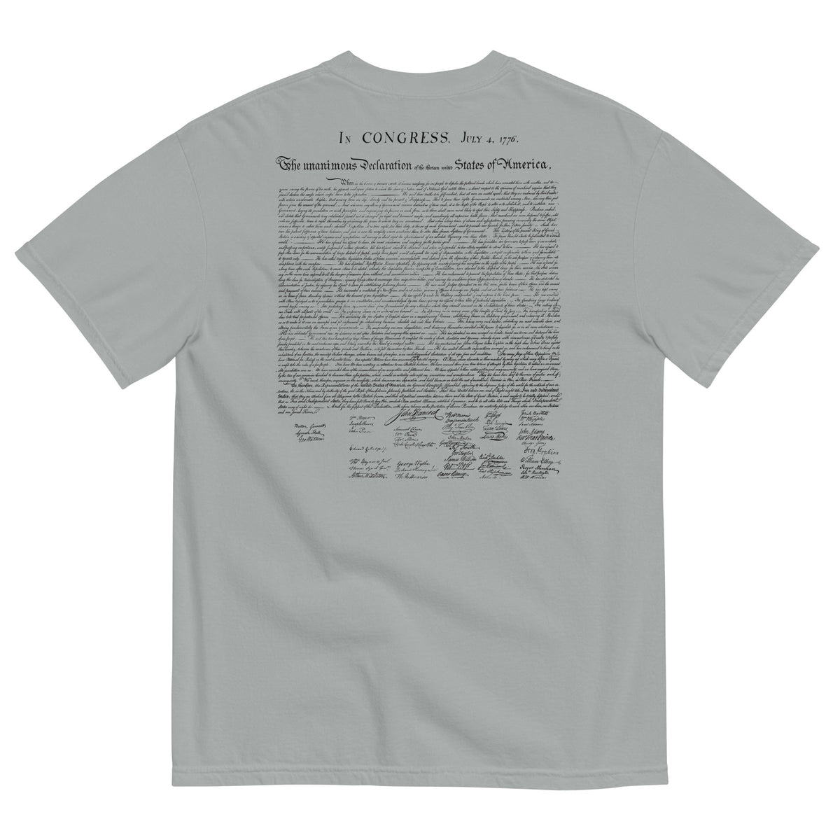 Declaration of Independence Garment-dyed Heavyweight T-Shirt