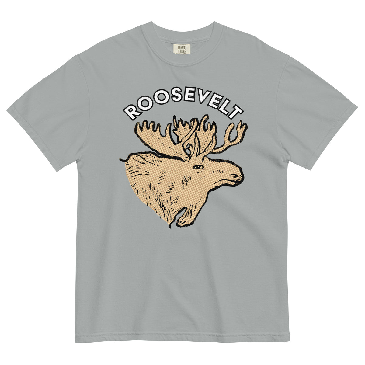 Teddy Roosevelt 1912 Bullmoose Garment-dyed Heavyweight T-shirt
