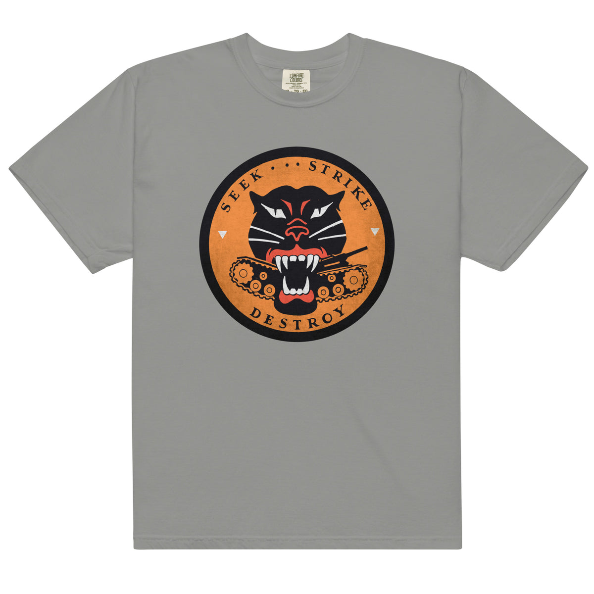 Seek Strike Destroy WW2 Tank Destroyer Graphic Garment-dyed Heavyweight Shirt