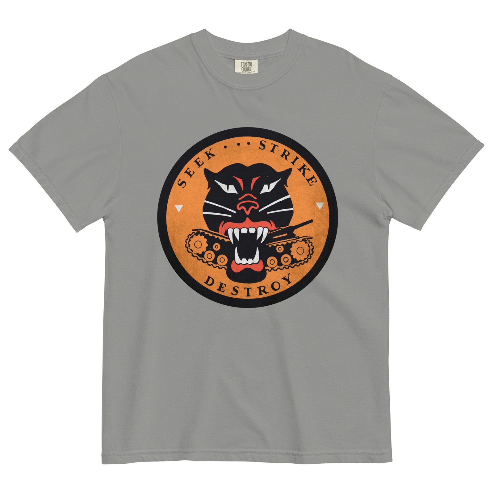 Seek Strike Destroy WW2 Tank Destroyer Graphic Garment-dyed Heavyweight Shirt