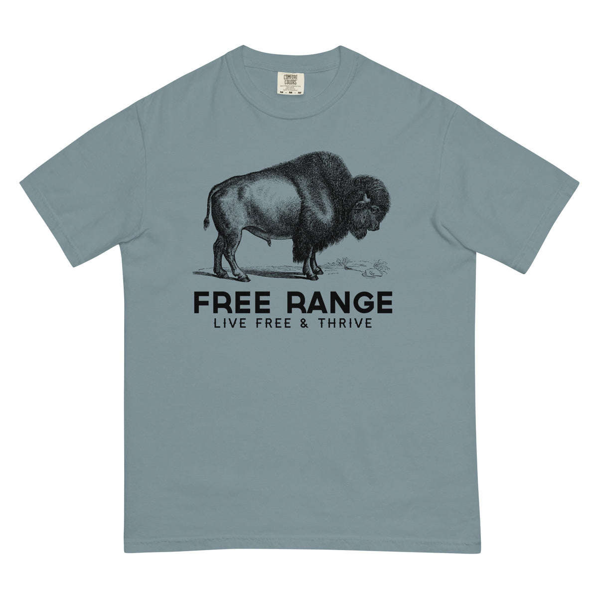 Free Range Live Free Garment-dyed Heavyweight T-Shirt